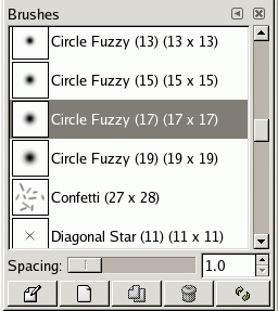 Ansicht des Dialoges Pinsel